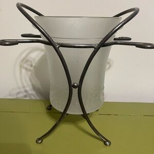 Godinger Frosted Glass and Silver Metal Champagne/Wine/Ice holder